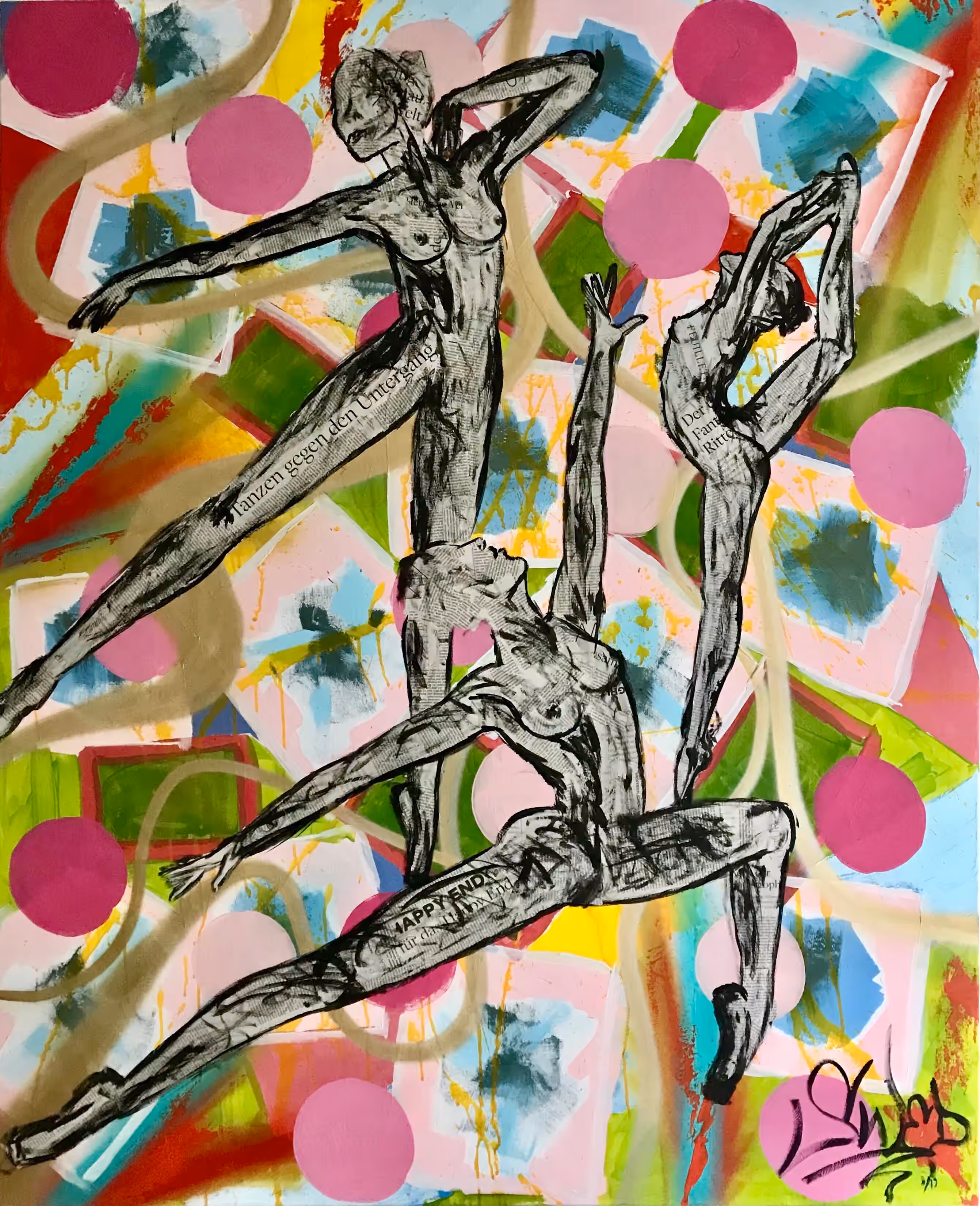 Painting 'Aint no Sunshine' by Julius-Hendrik Heims from the Dancers Season, 130×160 cm