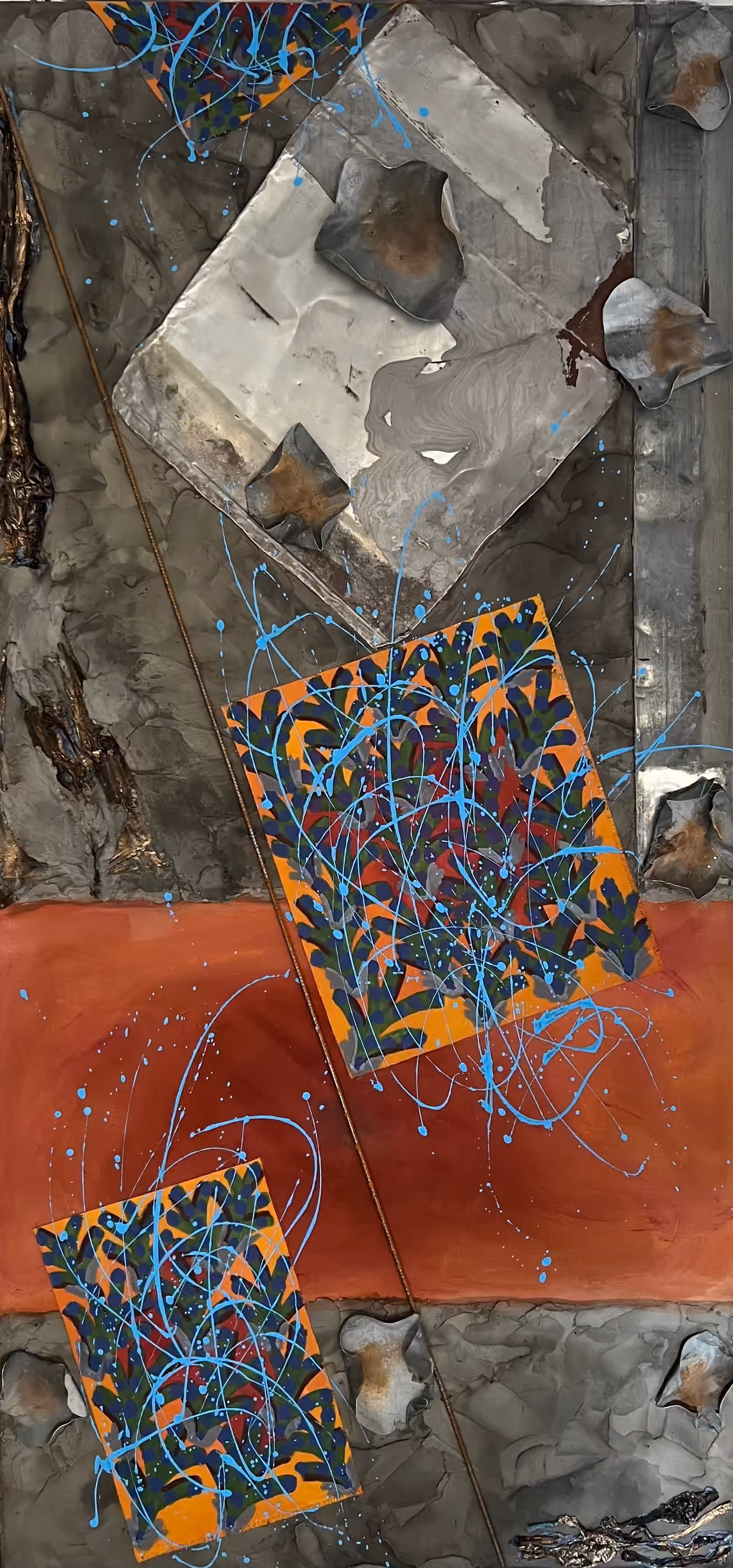 Painting 'Back on 74' by Julius-Hendrik Heims from the Fusion Season, 100×200 cm