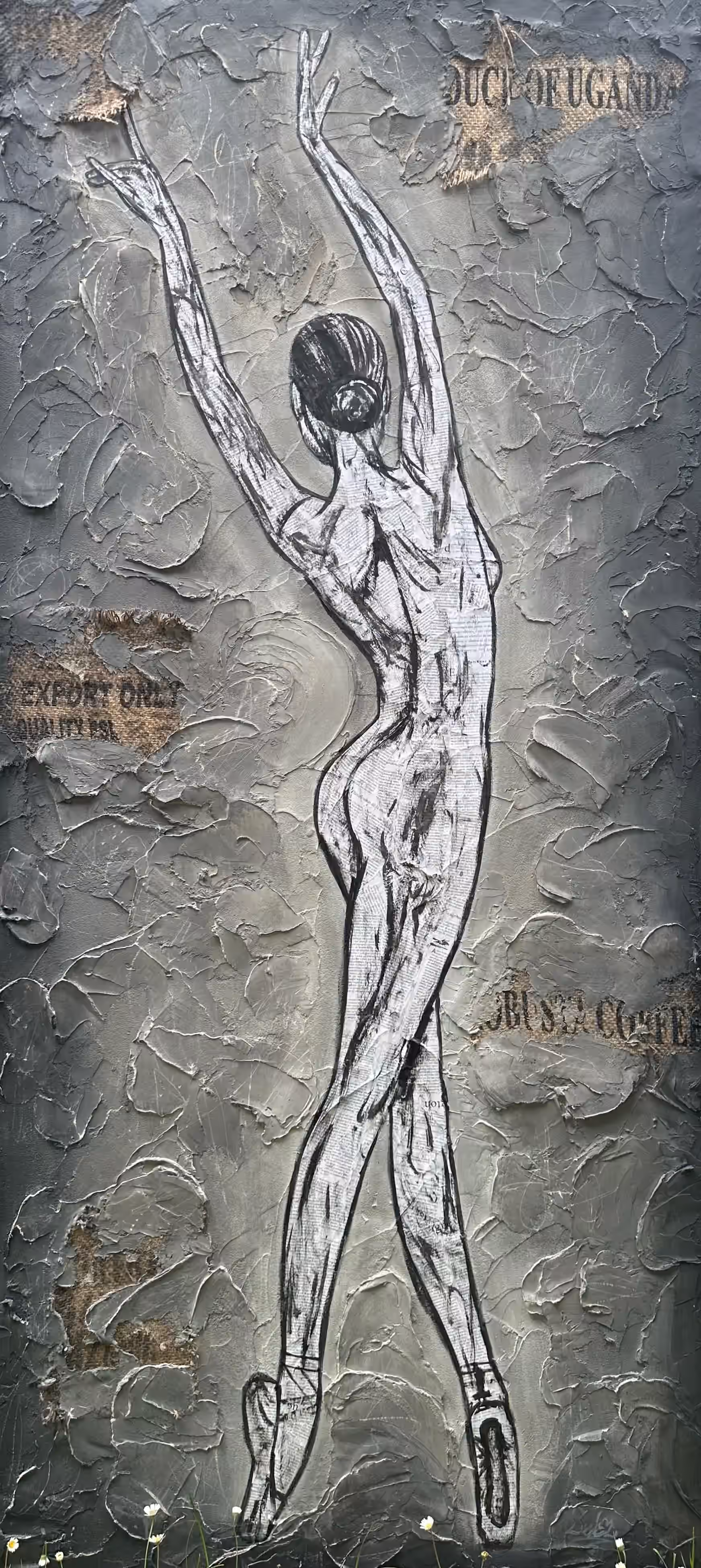 Painting 'Canopée' by Julius-Hendrik Heims from the Dancers Season, 90×200 cm