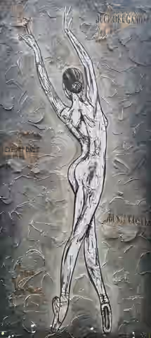 Cuadro «Canopée» de Julius-Hendrik Heims de la Season Dancers, técnica mixta, 90×200 cm