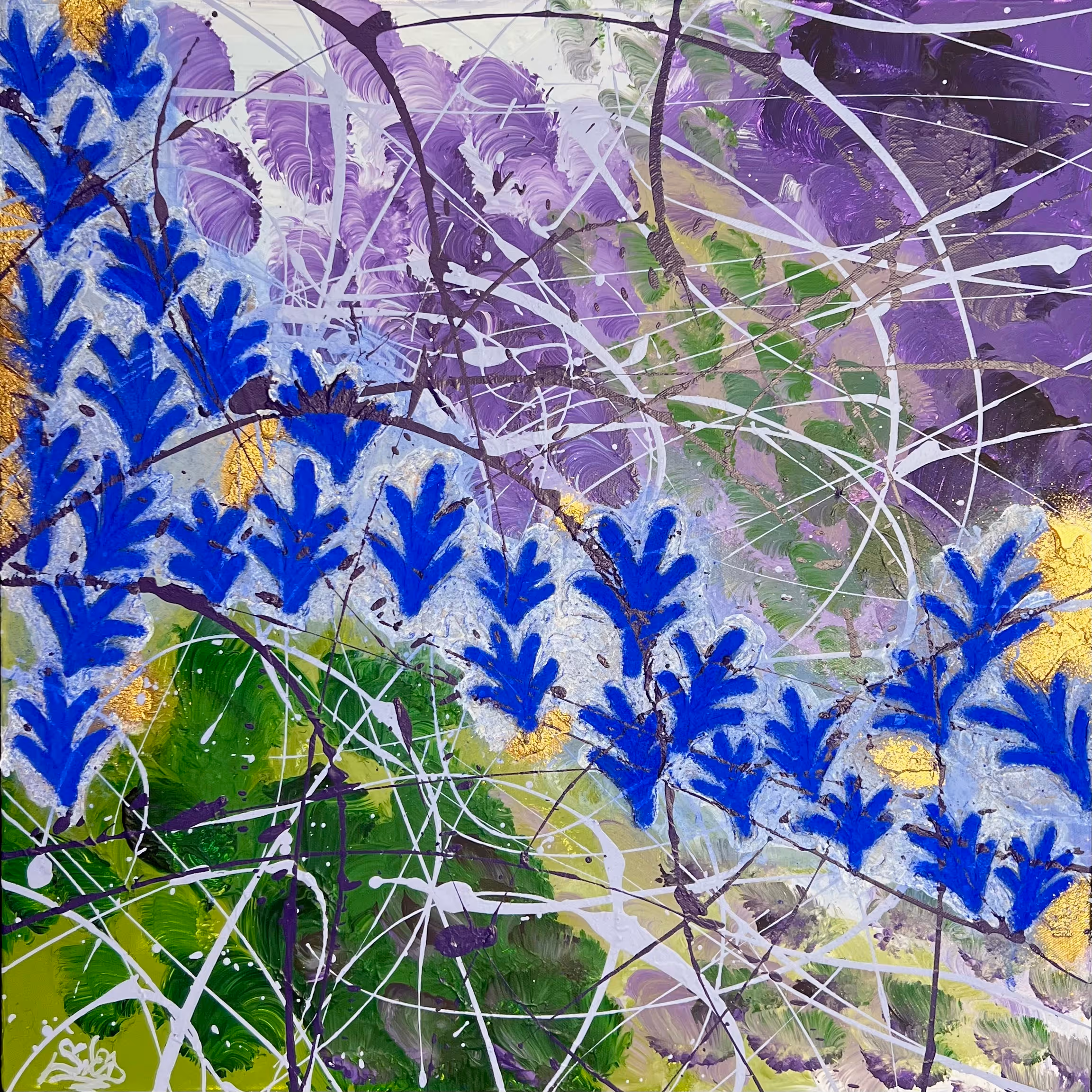 Cuadro «Corners of the Earth» de Julius-Hendrik Heims de la Season Flowers, técnica mixta, 60×60 cm