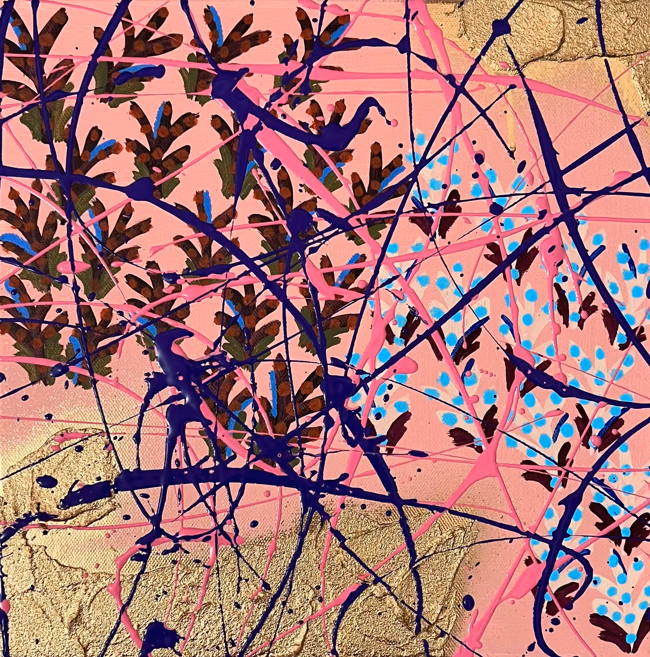 Painting 'Johnny 99' by Julius-Hendrik Heims from the Flowers Season, 30×30 cm