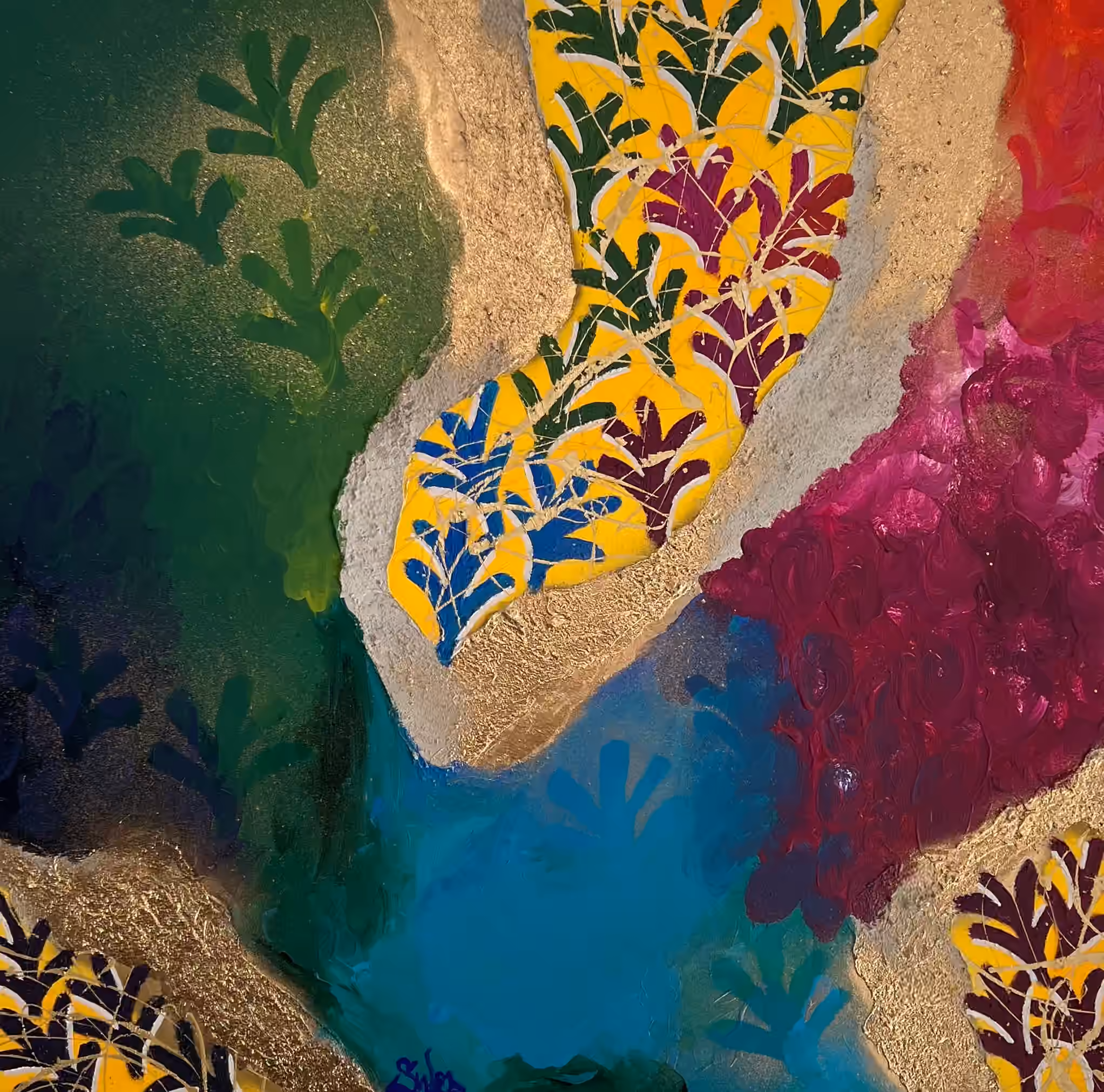 Painting 'Selfish Soul' by Julius-Hendrik Heims from the Flowers Season, 100×100 cm