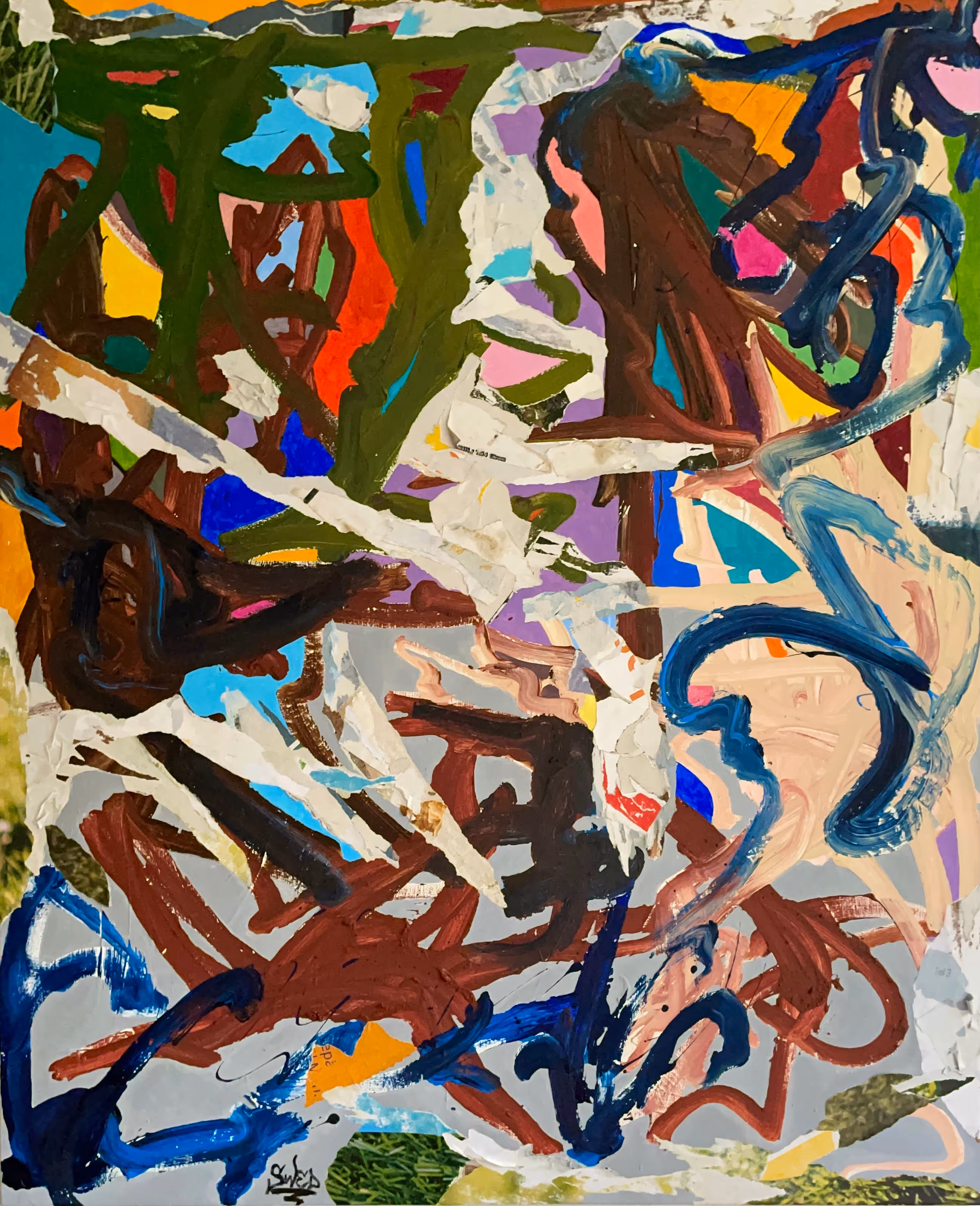 Cuadro sin título de Julius-Hendrik Heims de la Season Gutai, técnica mixta, 115×140 cm