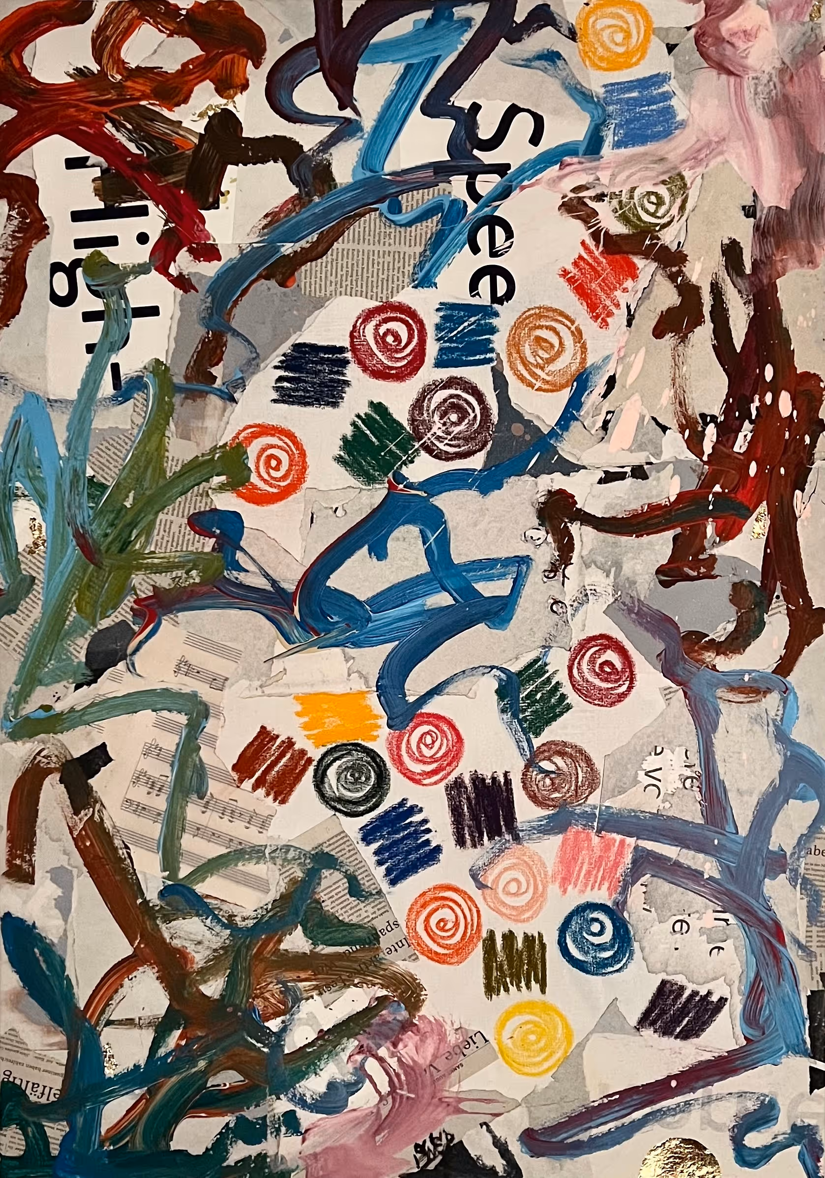 Gemälde „We are the people“ von Julius-Hendrik Heims aus der Season Gutai, Mischtechnik, 56×92 cm