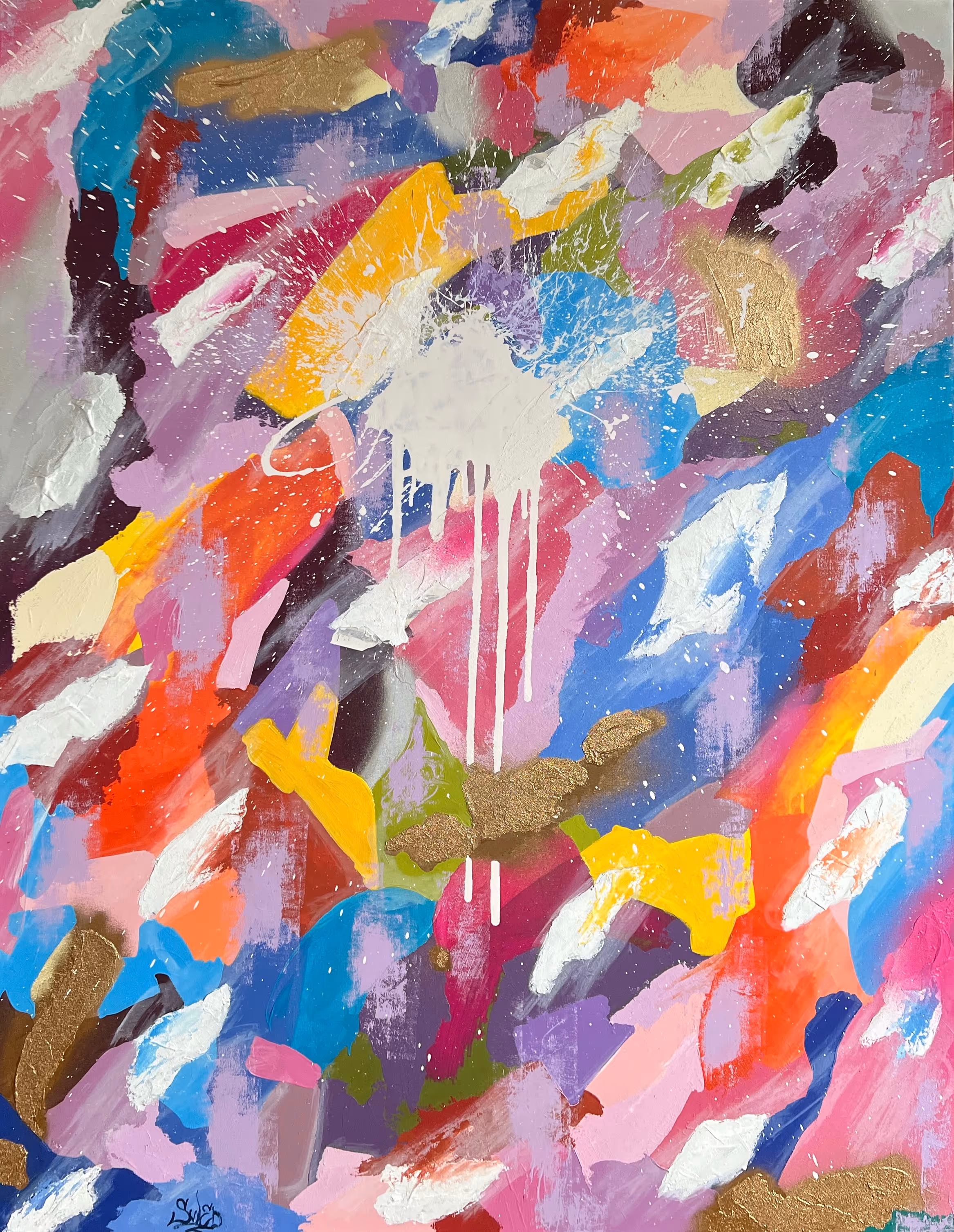 Gemälde „Wont Forget You“ von Julius-Hendrik Heims aus der Season Splash, Acryl auf Leinen, 140×180 cm